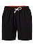 Badeshorts, Mikrofaser-Stretch, schwarz - schwarz