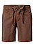 Shorts, Regular Fit, Leinen-Baumwolle, braun - braun