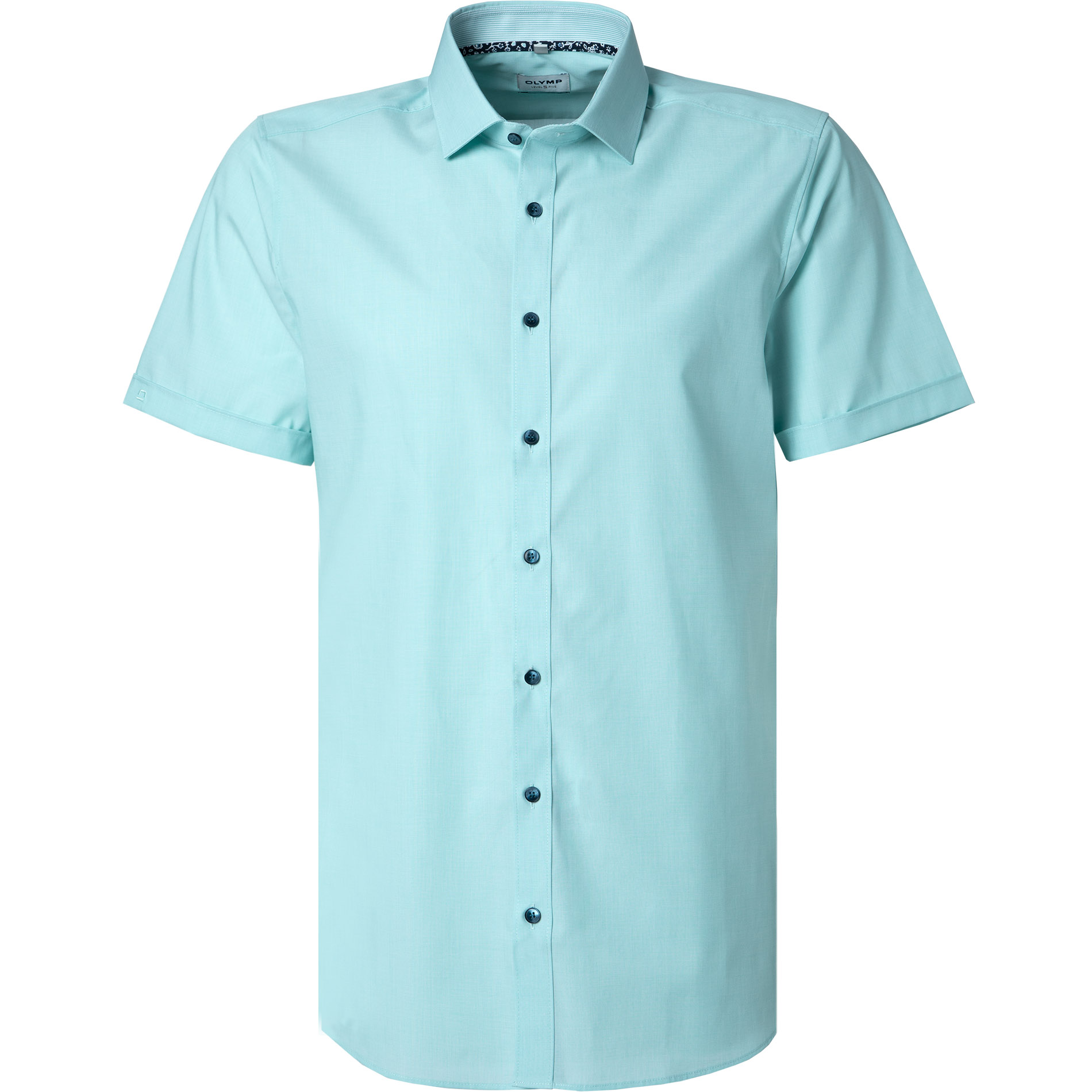 OLYMP Herren Kurzarmhemd blau