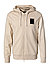 Sweatjacke, Baumwolle, beige - beige