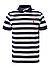 Polo-Shirt, Custom Slim Fit, Baumwoll-Piqué, navy-weiß gestreift - navy-weiß