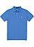 Polo-Shirt, Custom Slim Fit, Baumwoll-Piqué, blau - blau-rosa