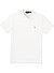 Polo-Shirt, Custom Slim Fit, Baumwoll-Piqué, weiß - weiß