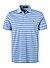 Polo-Shirt, Custom Slim Fit, Baumwoll-Jersey, blau gestreift - blau