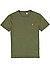 T-Shirt, Custom Slim Fit, Baumwolle, dunkelgrün - dunkelgrün-braun