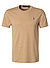 T-Shirt, Custom Slim Fit, Baumwolle, camel meliert - camel