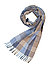 Schal, Wolle-Kaschmir, bleu-beige - bleu-beige