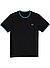 T-Shirt, Baumwolle, schwarz - schwarz-hellblau-dunkelblau