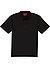 Polo-Shirt, Regular Fit, Baumwoll-Jersey, schwarz - schwarz