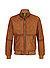 Lederblouson MS Bruce, Ziegenvelours, terracotta - terracotta