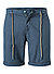 Shorts, Regular Fit, Baumwolle-Leinen, navy - navy