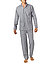 Pyjama vL-Carlo, Baumwolle, grau-weiß kariert - grau-weiß