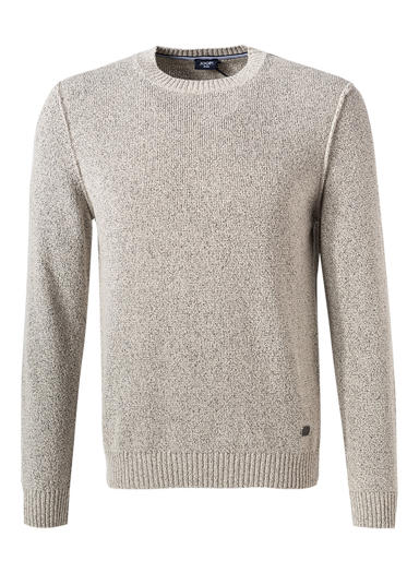 Pullover, Baumwolle, beige meliert