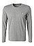 Longsleeve, Shaped Fit Bio Baumwolle, grau - grau