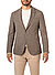 Sakko, Slim Fit, Schurwolle-Leinen ungefüttert, beige meliert - beige