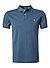 Polo-Shirt, Slim Fit, Baumwoll-Piqué, dunkelblau - dunkelblau-rosa