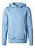 Hoodie, Baumwolle, hellblau - hellblau