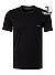 T-Shirts, Regular Fit, Baumwolle, schwarz - schwarz