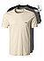 T-Shirts, Regular Fit, Baumwolle, beige-grau-schwarz - cremeweiß-grau-schwarz