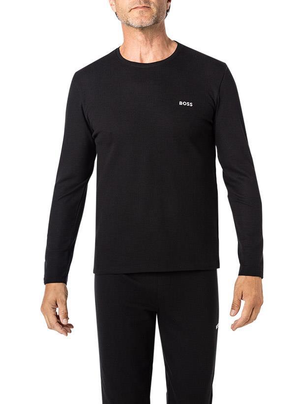 BOSS Black Longsleeve Waffle 50479387/001 Image 0