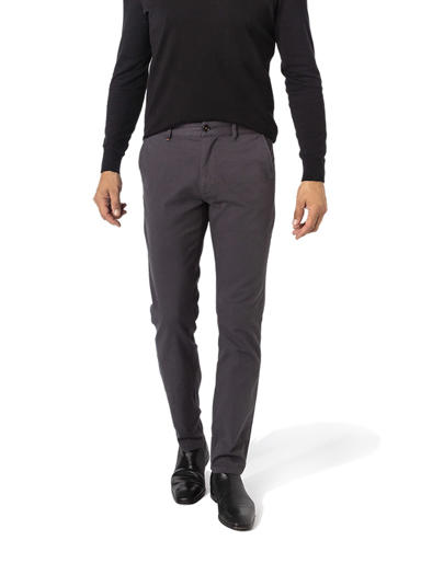 Chino, Slim Fit, Baumwolle, anthrazit