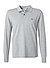 Polo-Shirt, Regular Fit, Baumwoll-Piqué, grau meliert - grau