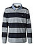 Pullover, Baumwolle, grau-blau gestreift - grau-navy