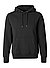 Hoodie, Baumwolle, schwarz - schwarz