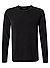 Longsleeve, Modern Fit, Baumwolle, schwarz - schwarz