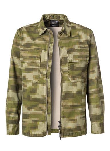 Overshirt, Baumwolle, grün camouflage