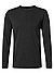 Longsleeve, Baumwolle, schwarz - schwarz