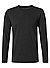 Longsleeve, Baumwolle, schwarz - schwarz