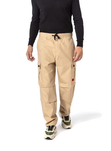 Cargohose, Baumwolle, mittelbeige