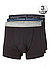 Trunks, Baumwoll-Stretch, schwarz - schwarz-grau-navy