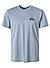 T-Shirt, Regular Fit, Baumwolle, graublau - blau