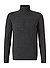 Rollkragenpullover, Baumwolle, anthrazit - anthrazit