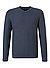 Pullover, Baumwolle, blau meliert - blau-mel.