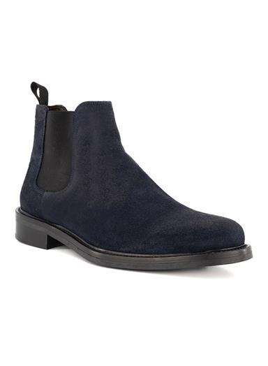 Chelsea Boots, Veloursleder, dunkelblau