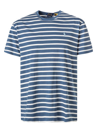 T-Shirt, Classic Fit, Baumwolle, navy-offwhite gestreift