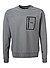 Sweatshirt, Baumwolle, grau - grau