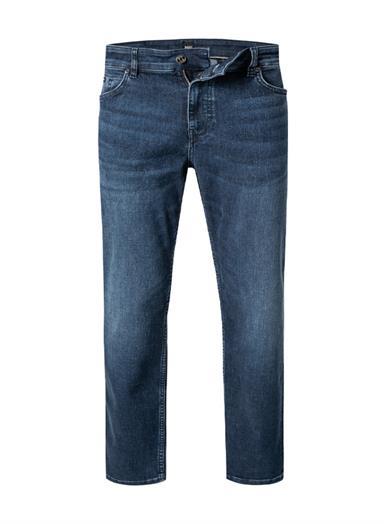 Jeans, Regular Fit, Baumwoll-Stretch, dunkelblau