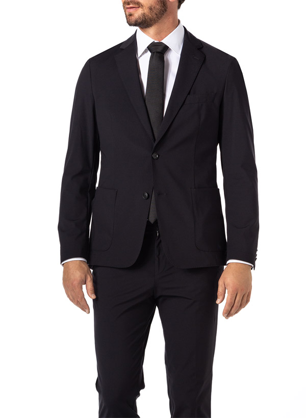 Sakko Hanry, Slim Fit, Jersey, schwarz