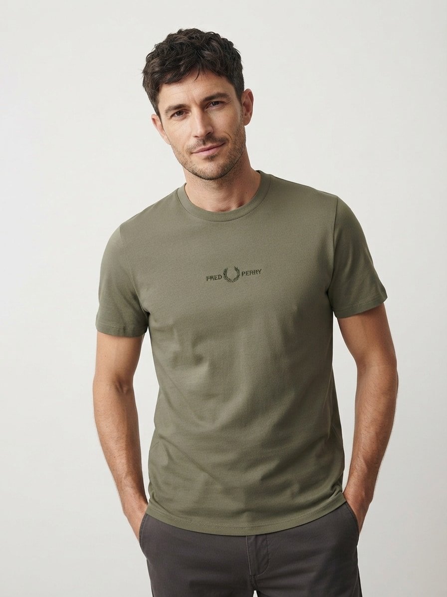 T-Shirt, Baumwolle, olivgrün