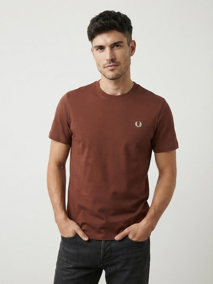 T-Shirt, Baumwolle, rotbraun