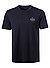 T-Shirt, Regular Fit, Baumwolle, nachtblau - nachtblau