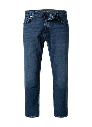 Jeans, Regular Fit, Baumwoll-Stretch, navy