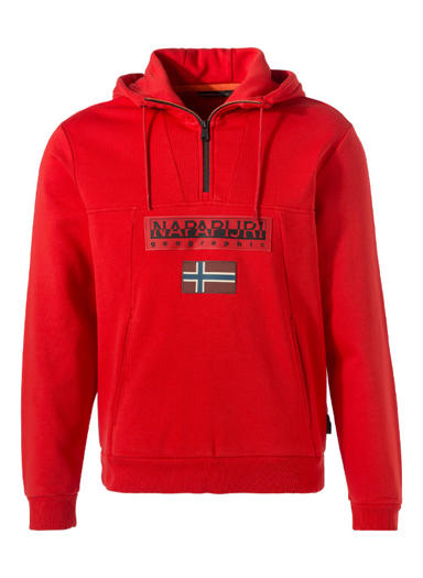 Hoodie, Baumwolle, rot