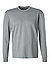 Longsleeve, Baumwolle, grau meliert - silbergrau