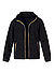 Wendejacke, Fleece, schwarz - schwarz