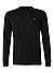 Longsleeve, Baumwolle, schwarz - schwarz